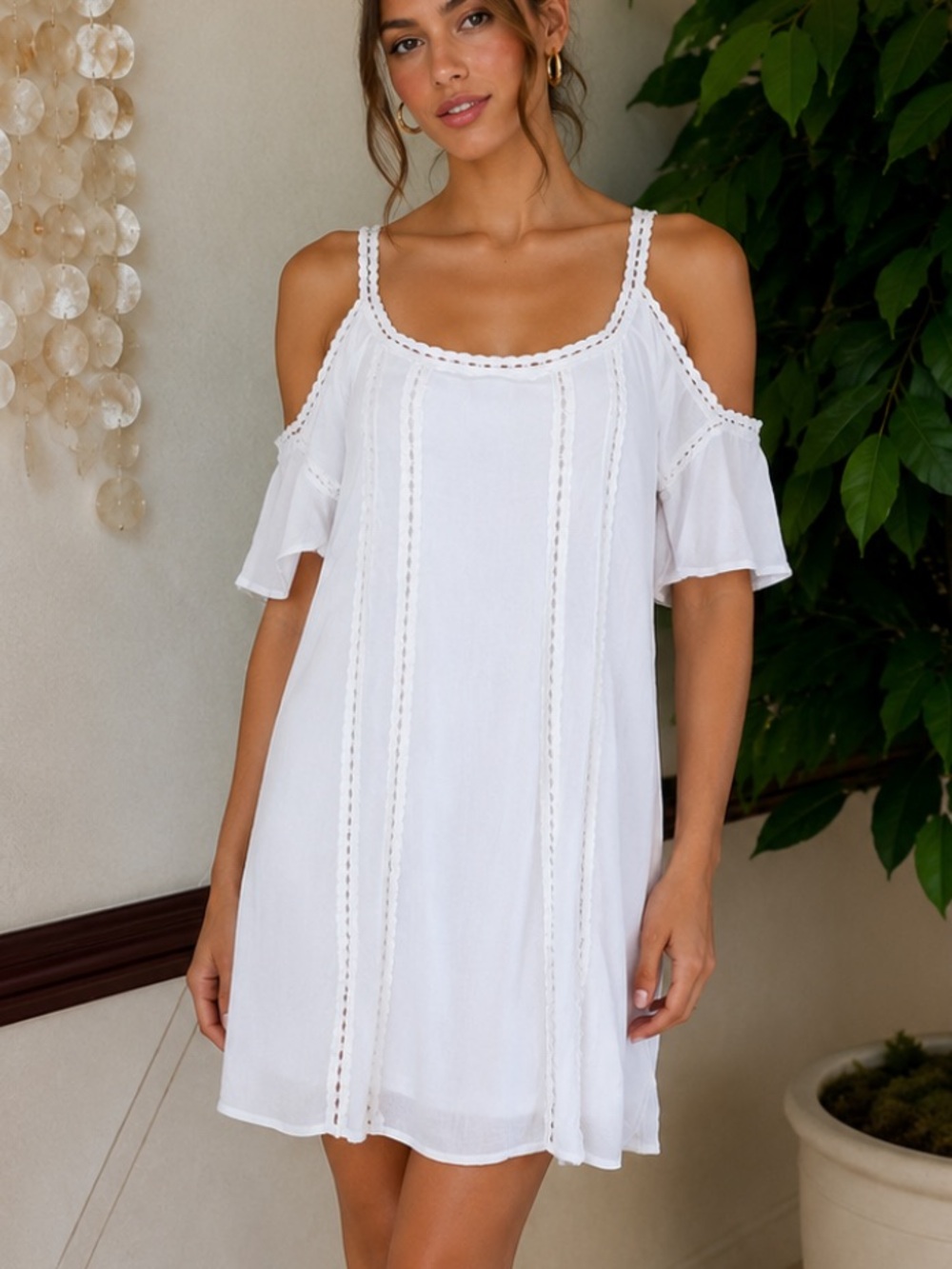 NY&CO COLD SHOULDER BOHO DRESS